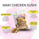 Load image into Gallery viewer, Basil Maki Chicken Sushi Cat Treats (50g)
