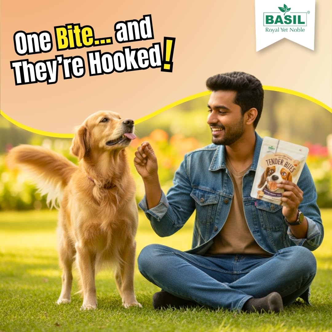 Basil Tender Bites Rice in Chicken Strips Dog Treats (70g)
