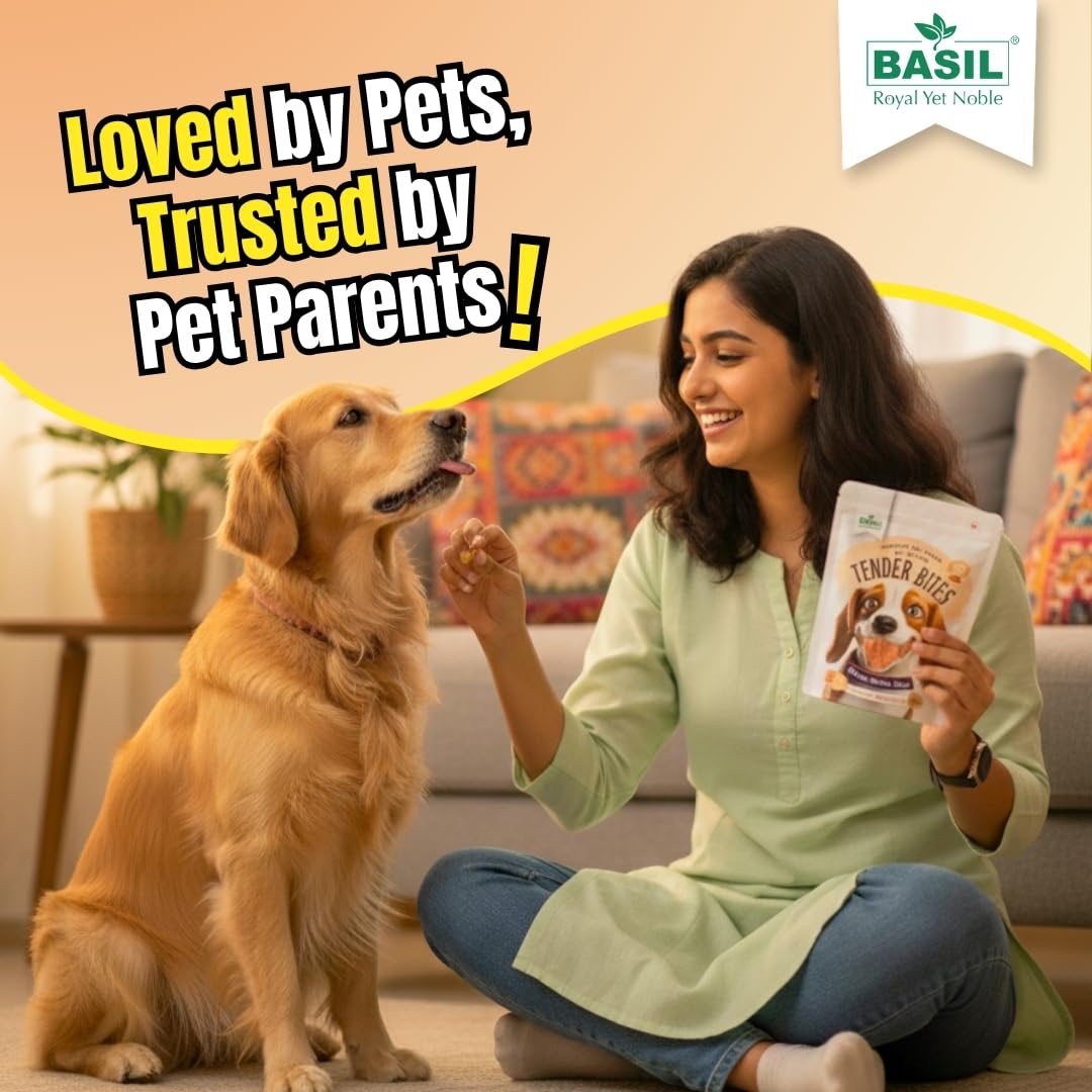 Basil Tender Bites Rice in Chicken Strips Dog Treats (70g)