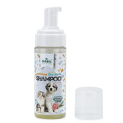 Basil Moisturising Foam Dry Bath Shampoo for Dogs & Cats – 150ml | Waterless Pet Shampoo with Aloe Vera & Conditioner