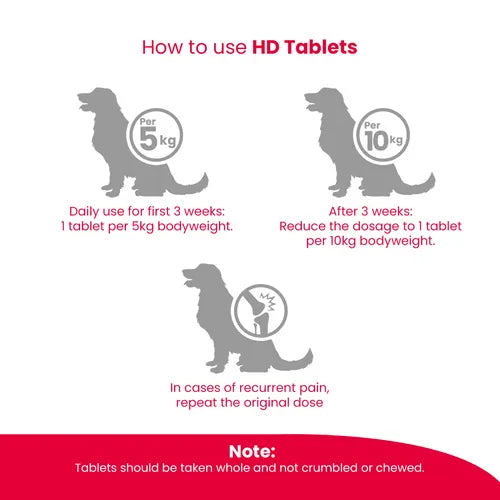 Beaphar HD Tablets for Dogs (60 Tablets) - Hip & Joint Support