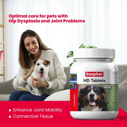 Beaphar HD Tablets for Dogs (60 Tablets) - Hip & Joint Support