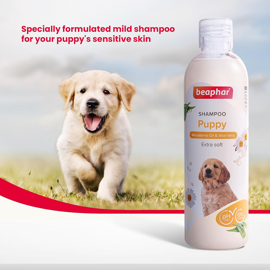 Beaphar Extra Soft Puppy Shampoo – Macadamia Oil & Aloe Vera (250ml)