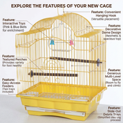 Bird Cage-105 Classic Arch-Top Canary & Finch (30x23x39cm)