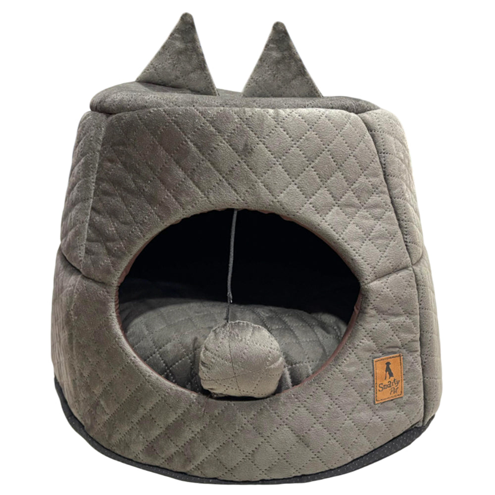 SmartyPet Premium Velvet Cat House (Color May Vary)