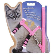 Cat Harness & Leash - 10mm Plain Nylon (Color May Vary)