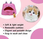 Load image into Gallery viewer, SmartyPet Cat House 2-in-1 Foldable Pet Bed &amp; Cave, Small - Plain (Color May Vary)