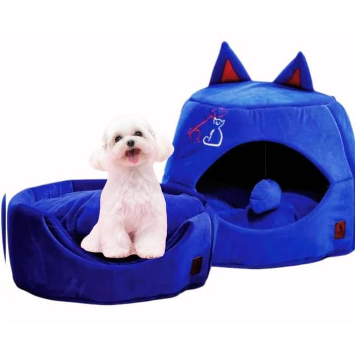 SmartyPet 2-in-1 Foldable Cat House & Cuddle Bed (Color May Vay)