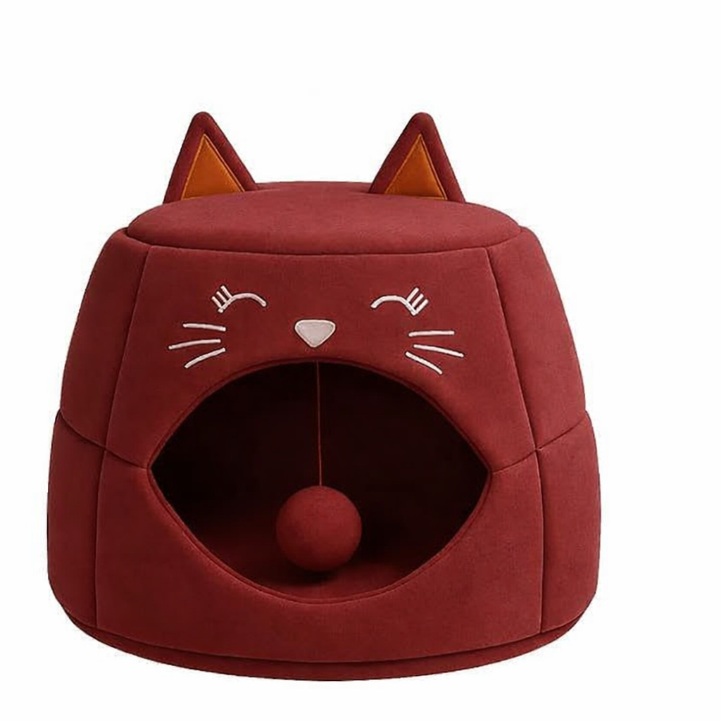 SmartyPet 2-in-1 Foldable Cat House & Cuddle Bed (Color May Vay)