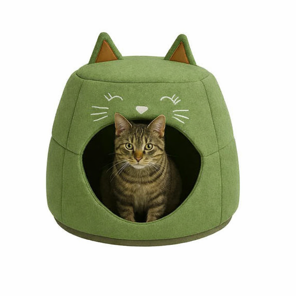 SmartyPet 2-in-1 Foldable Cat House & Cuddle Bed (Color May Vay)