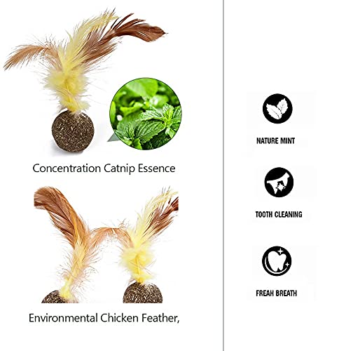 Cat Nip Toy - Ball with Feathers
