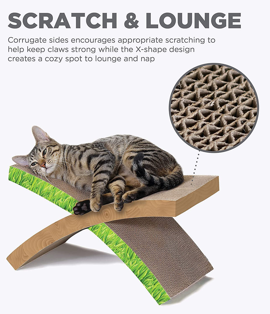 Cat Cardboard Scratcher-X-Cross