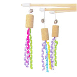 Load image into Gallery viewer, Premium Natural Wooden Cat Wand Toy with Cork &amp; Jingle Bell
