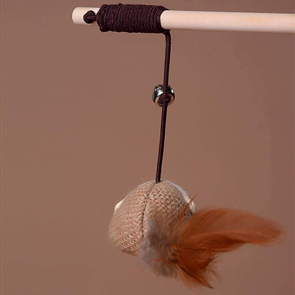 Cat Teasing Wooden Stick-Single Dangler