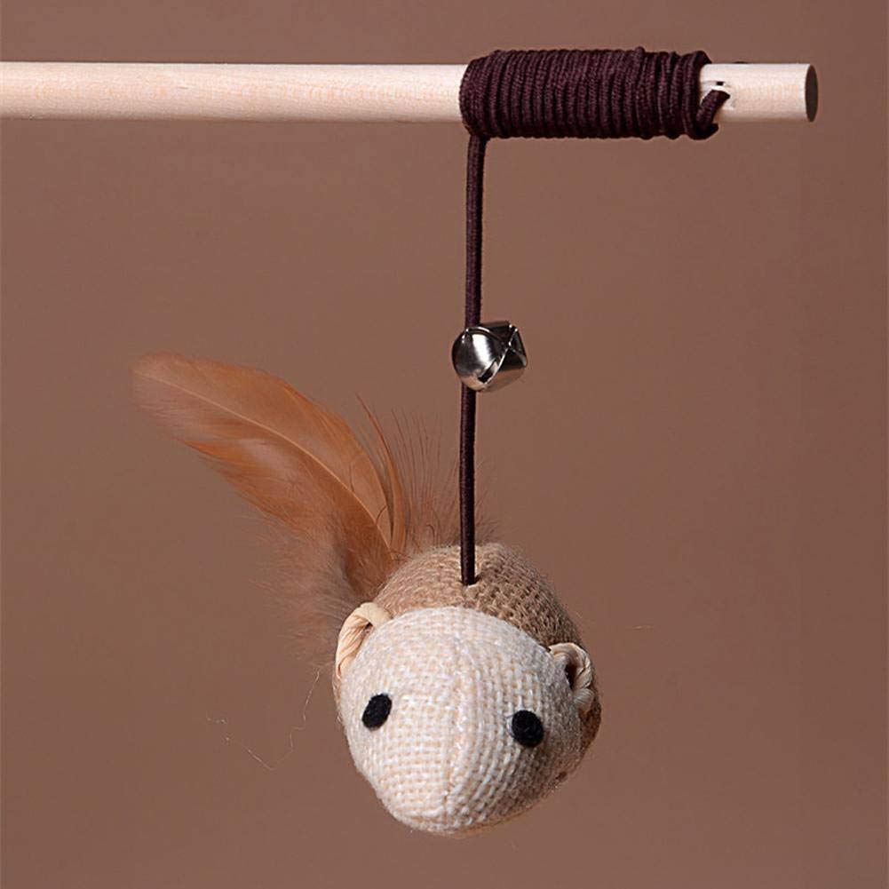 Cat Teasing Wooden Stick-Single Dangler