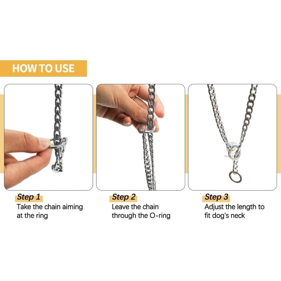 Heavy-Duty Chrome-Plated Dog Grinded Choke Chain