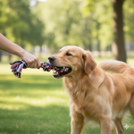 Load image into Gallery viewer, SmartyPet 2 Knot with 2 Strings Cotton Rope Dog Toy (Color May Vary)