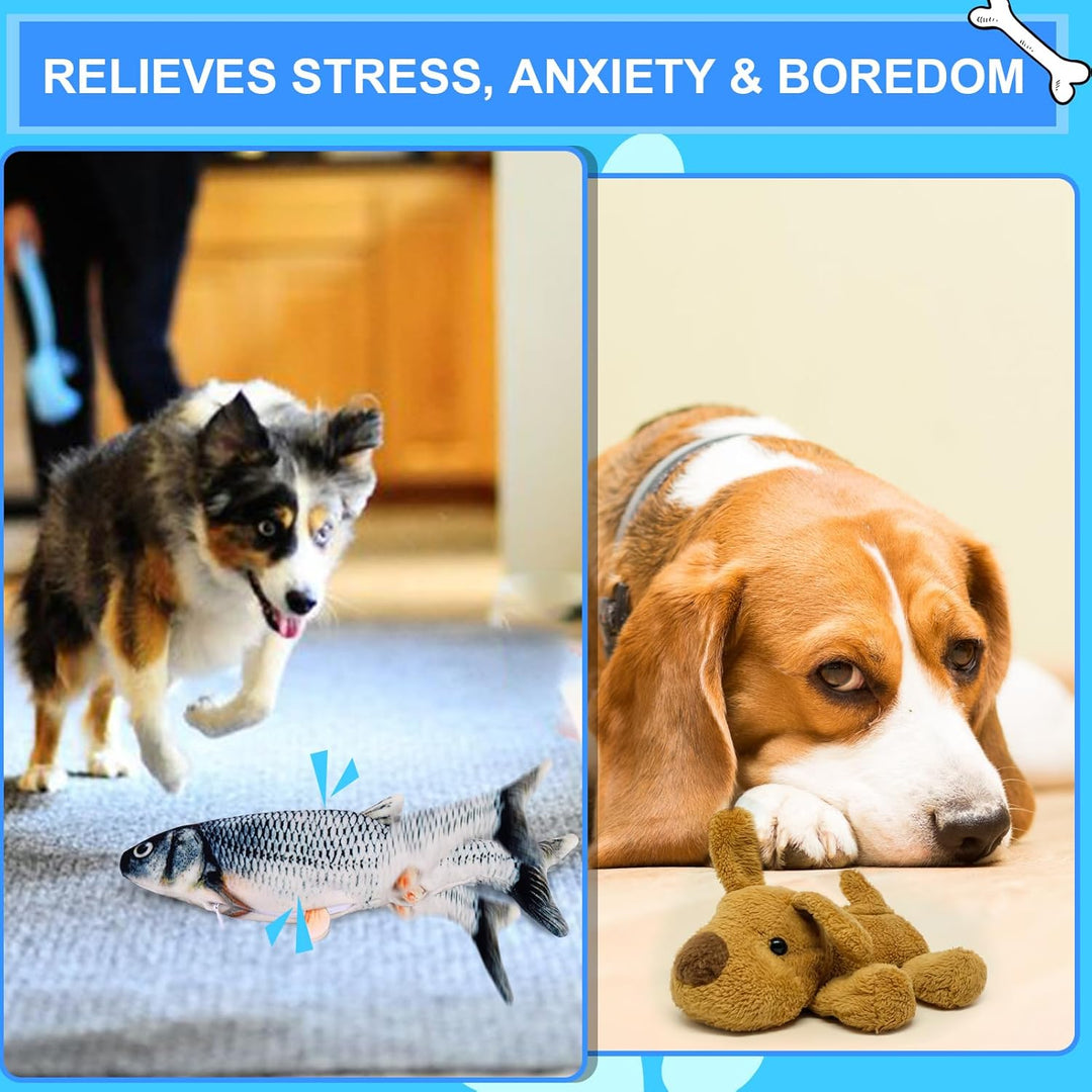 Holy Paws Dancing Fish – Interactive Squeaky & Wiggling Dog Toy
