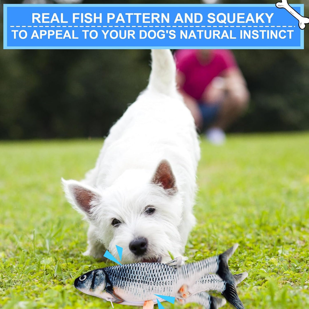 Holy Paws Dancing Fish – Interactive Squeaky & Wiggling Dog Toy