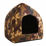 Load image into Gallery viewer, Camouflage Pet Den House – Premium Foldable Shelter for Dogs &amp; Cats