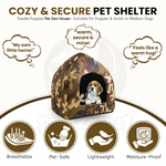 Load image into Gallery viewer, Camouflage Pet Den House – Premium Foldable Shelter for Dogs &amp; Cats