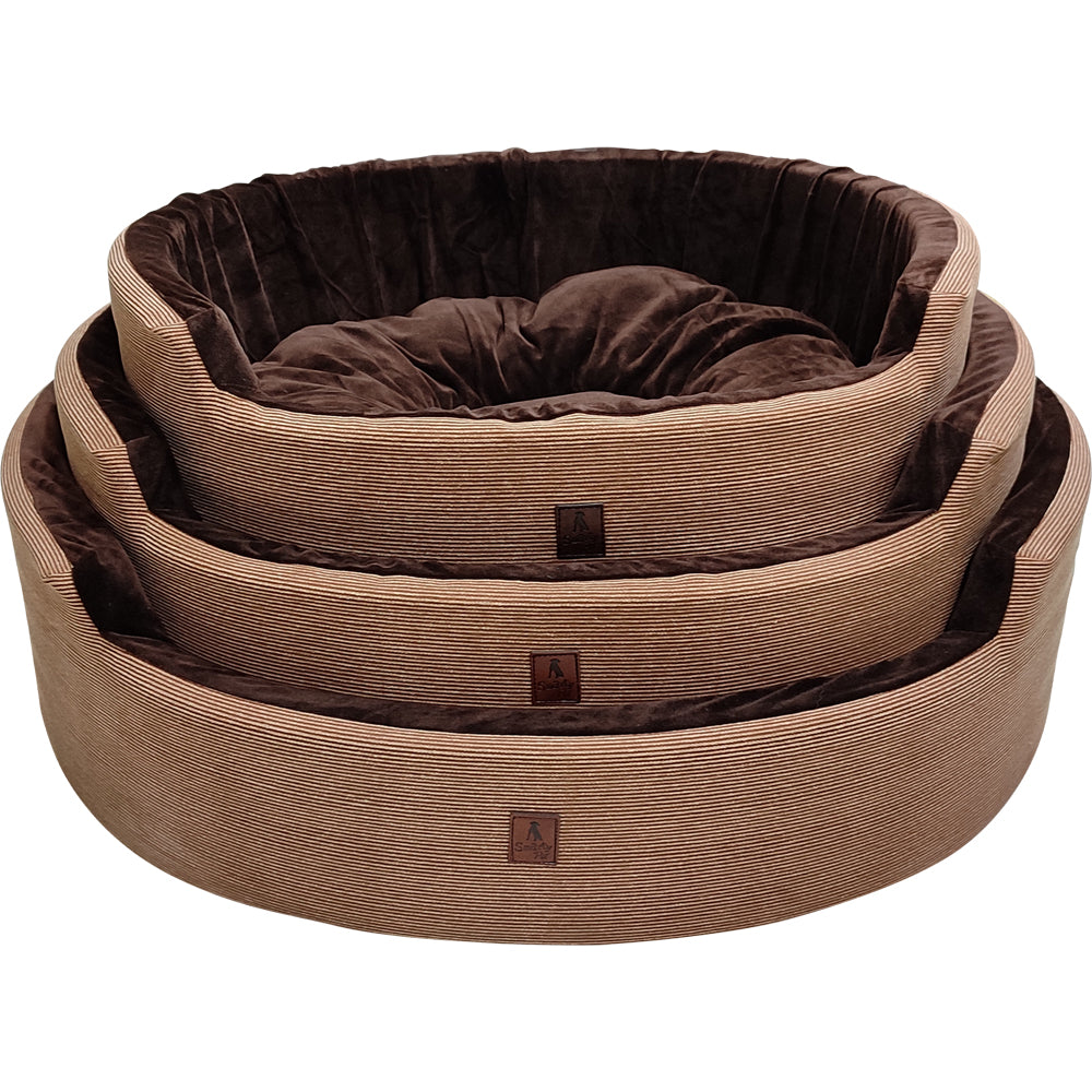 SmartyPet Foam Basket Denim Soft Round Pet Bed