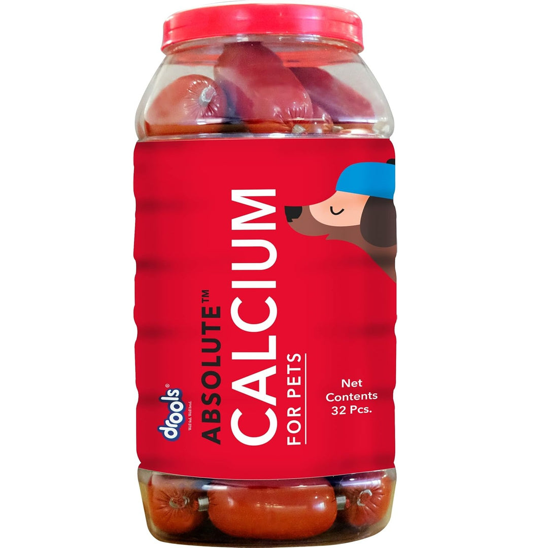 Drools Absolute Calcium Sausage Dog Supplement (32 Pcs)