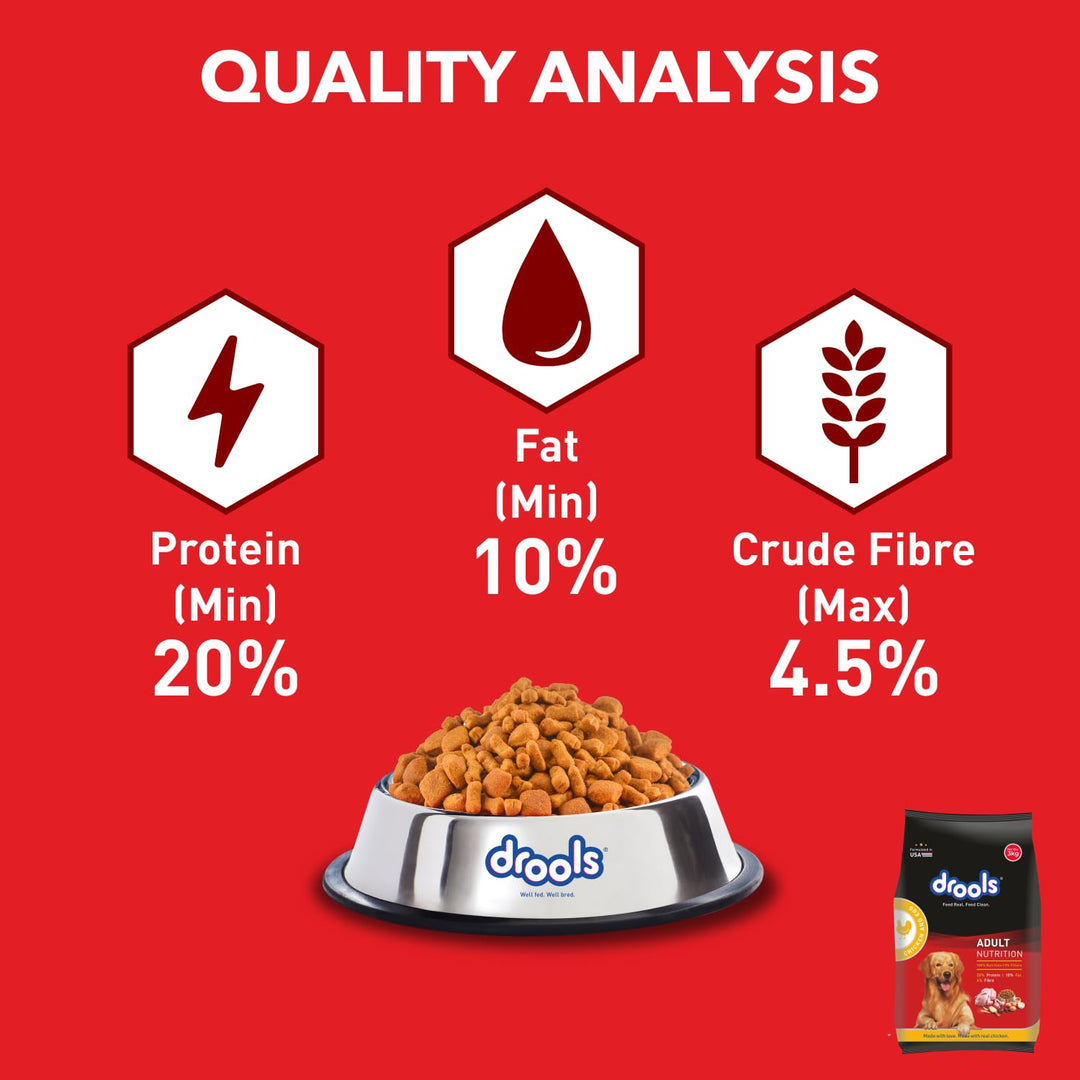 Drools Chicken and Egg Adult Dry Dog Food - 3kg