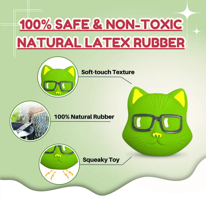 EE Toys-Latex Squeaky Mr. Cat Dog Toy