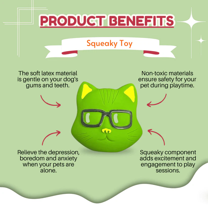 EE Toys-Latex Squeaky Mr. Cat Dog Toy