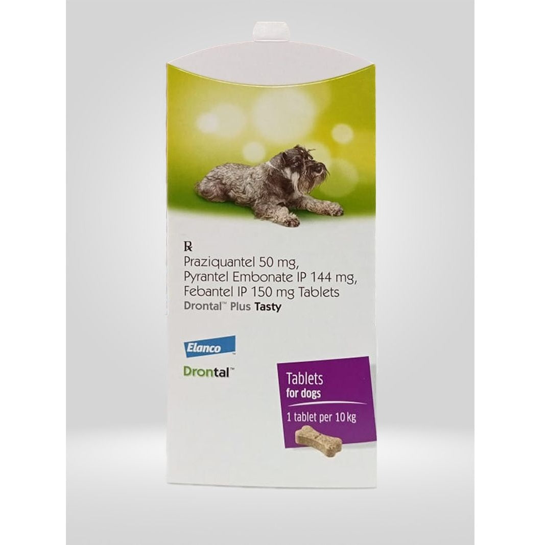 Drontal Plus Tasty Deworming Tablets for Dogs – Broad Spectrum Protection (6 Tablets)