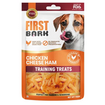 Load image into Gallery viewer, First Bark Chicken Cheese Ham Dog Training Treats – 70g