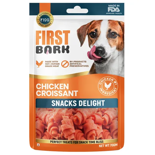 First Bark Chicken Croissant Dog Treats (70g)