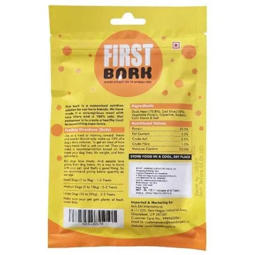 First Bark Duck & Cod Sandwich Dog Treats - 70gm