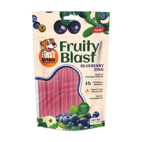 First Bark Fruity Blast Blueberry Zing Dog Treats - 225gm