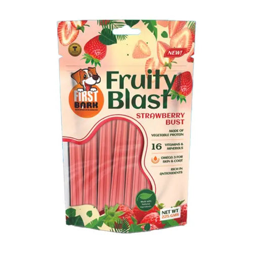 First Bark Fruity Blast Strawberry Dog Treats - 225gm