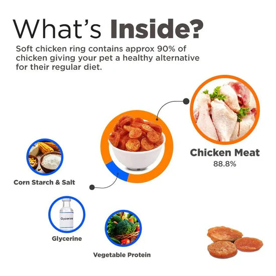 First Bark Soft Chicken Ring Dog Treats - 70gm