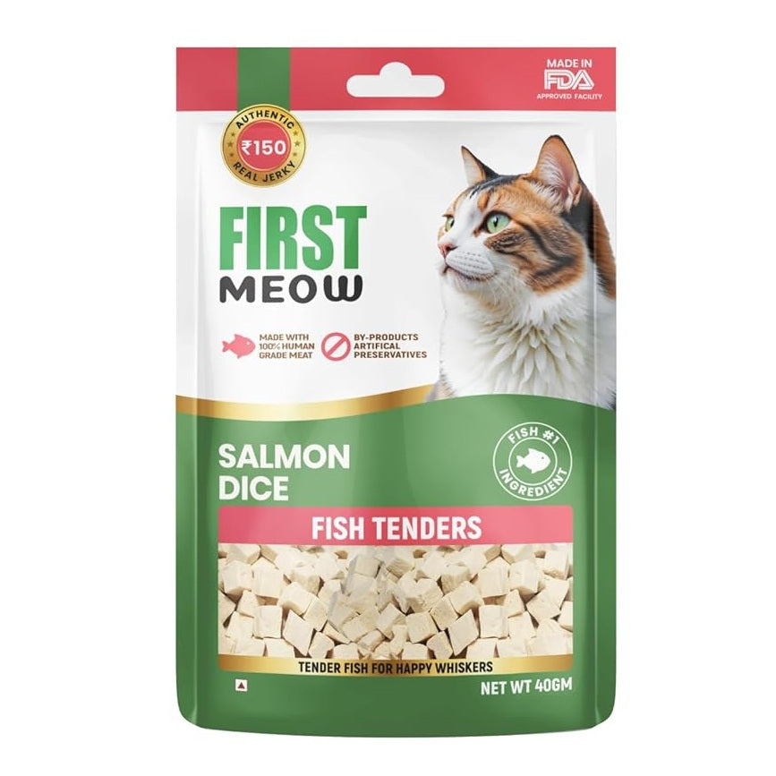 First Meow Cat Treats - Salmon Dice (40g)