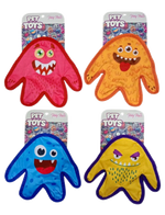 Load image into Gallery viewer, Holy Paws Monster Mash Crinkle &amp; Squeak Flat Dog Toy
