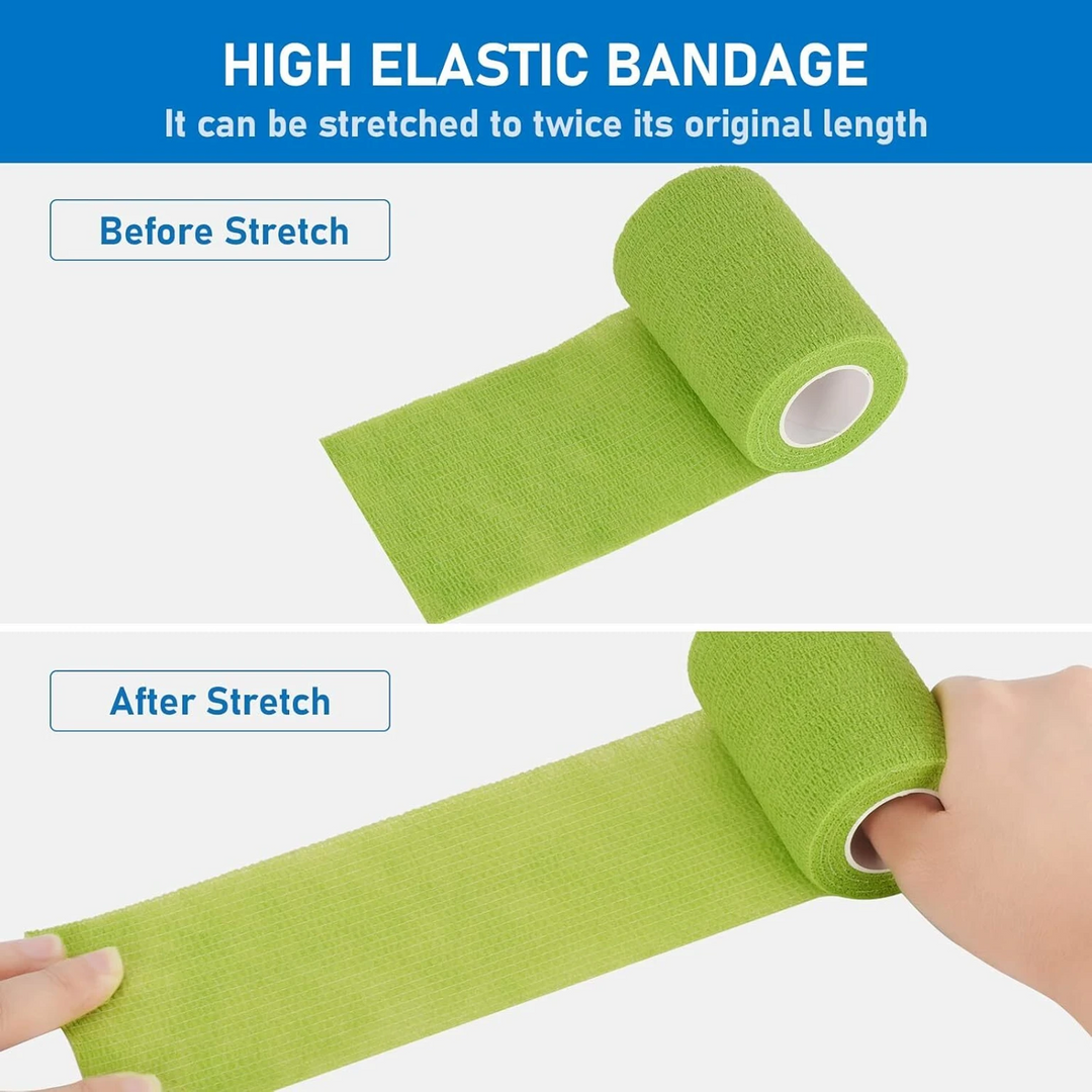 Self-Adhesive Cohesive Bandage for Pets & Humans (5cm x 4.5m) | Multi-Purpose First Aid Wrap