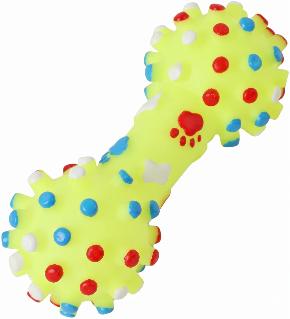 Spiked Squeaky Dumbbell Dog Toy