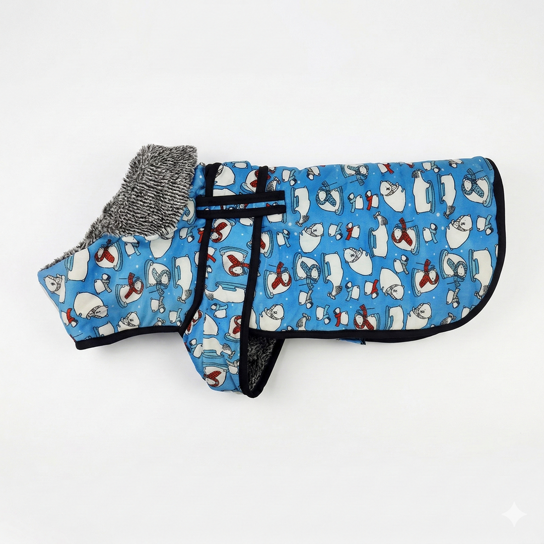 Premium Velvet & Faux Fur Winter Dog Coat