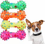 Load image into Gallery viewer, Spiked Squeaky Dumbbell Dog Toy