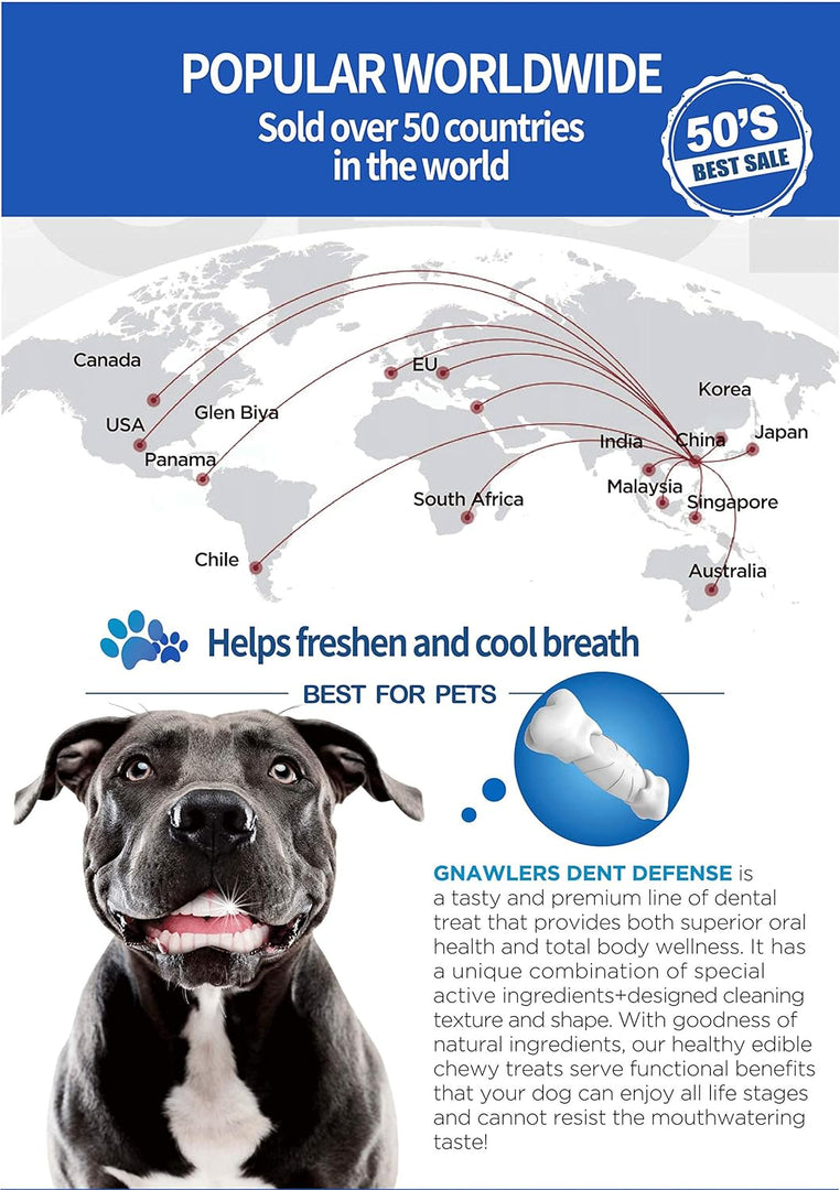 Gnawlers Defence Dent Anti-Bacterial Dental Dog Treats