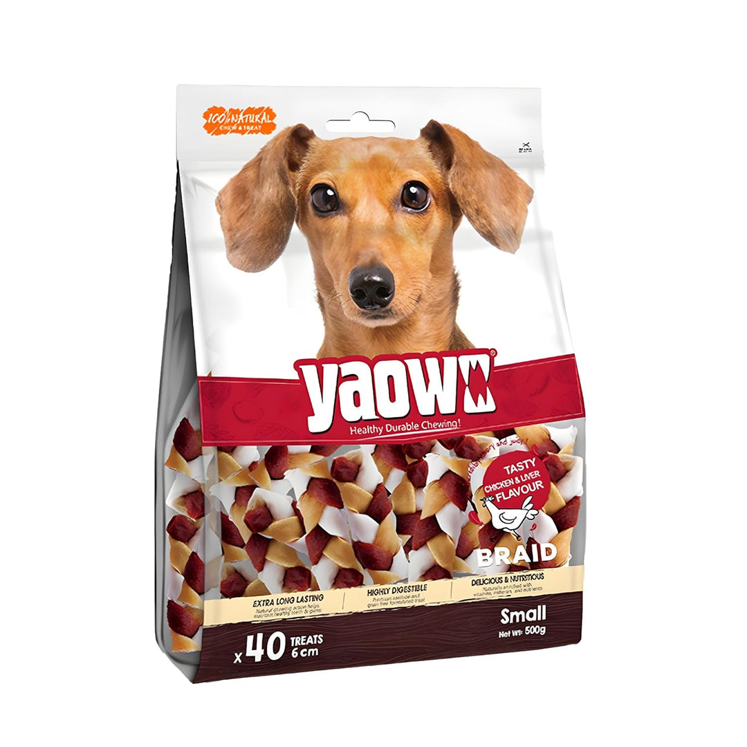 Gnawlers Yaowo Braided Dog Treats