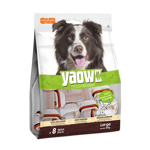 Gnawlers Yaowo Knotted Bones Dog Treat – Chicken & Liver Flavor