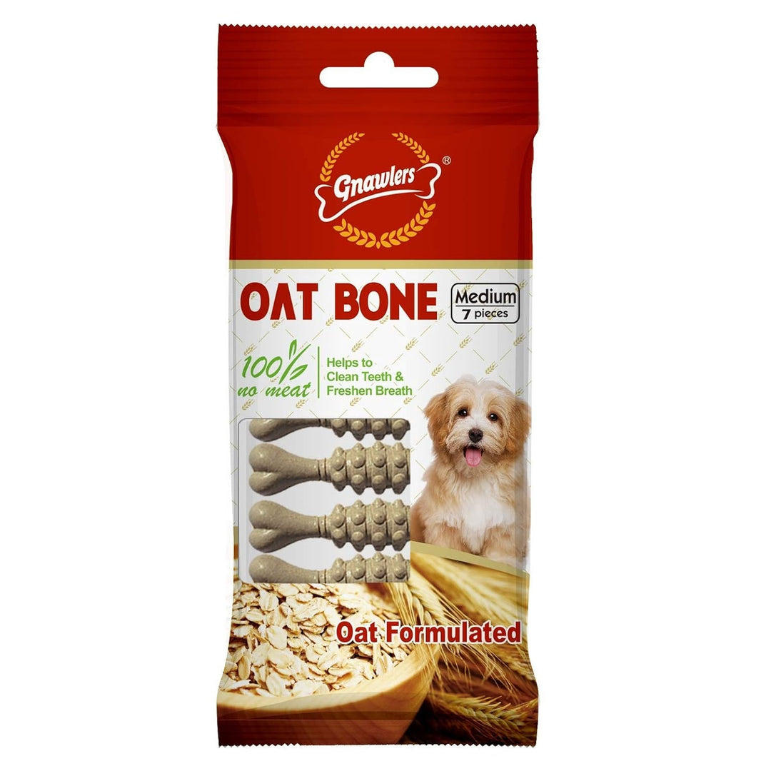 Gnawlers Oat Bone - Vegetarian Dental Treats for Dogs