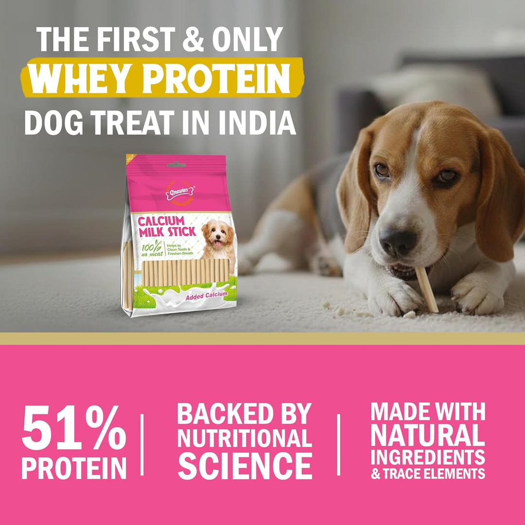 Gnawlers Calcium Milk Sticks for Dogs - 270g