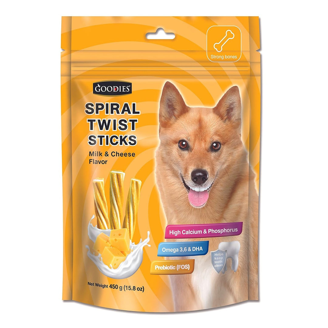 Goodies Spiral Twist Sticks Milk & Cheese Flavour (450g)