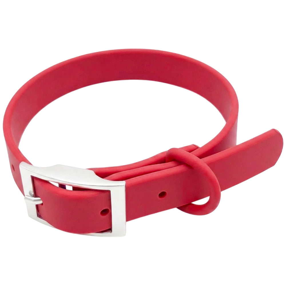 Holy Paws Waterproof PVC Dog Collar – Odor-Proof, Heavy-Duty Adjusting Buckle
